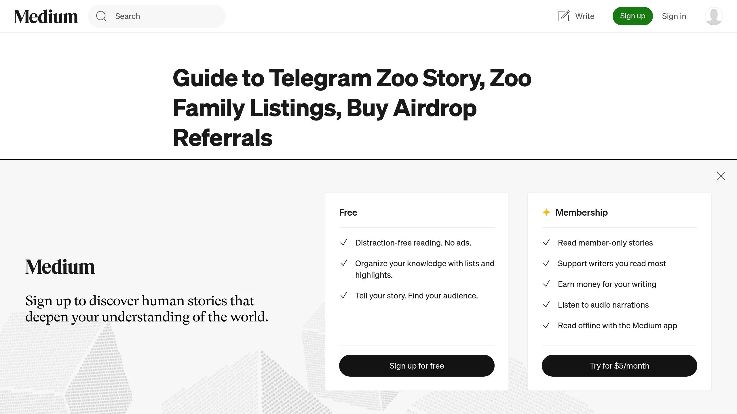 Zoo Story