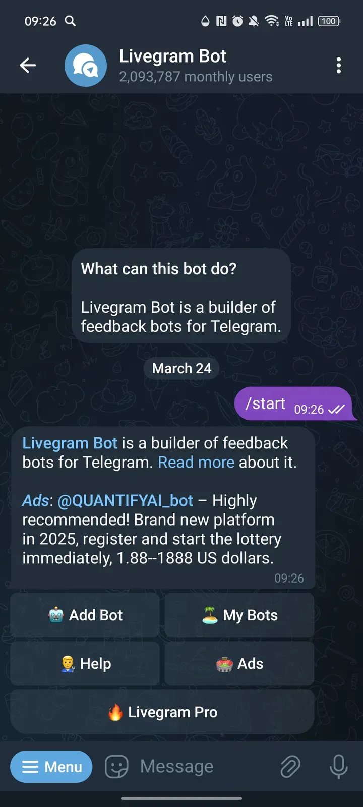 livegrambot